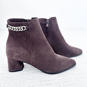 LA CANADIENNE NWOB Andrea Women’s 8.5 Chocolate Brown Boots Suede Autumnal Corp
